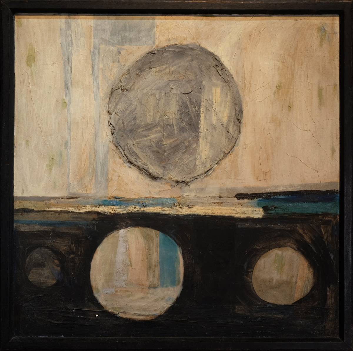 Circles, undated oil on canvas.